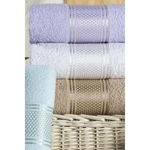 Soft Bordürlü Pamuk 6'lı Havlu Seti 50x90